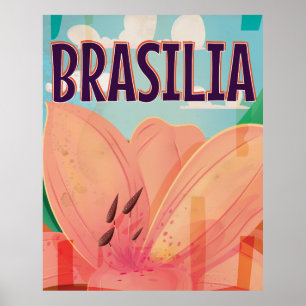 Brasilia Vintage resor Poster