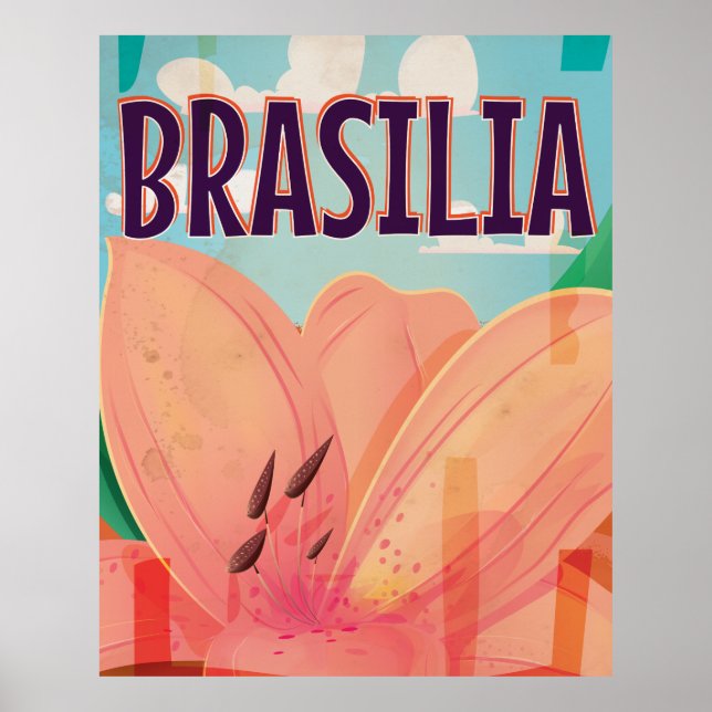 Brasilia Vintage resor Poster (Framsidan)