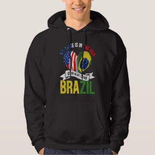 Brasilian Min Hem är I USA Men Mitt Hjärta Är Från Hoodie