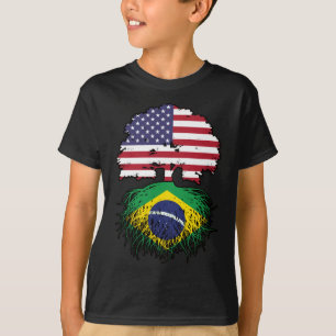 Brasiliansk amerikansk amerikansk amerikansk Träd  T Shirt