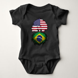Brasiliansk amerikansk amerikansk amerikansk Träd T Shirt