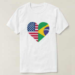 Brasiliansk amerikansk Kärlek T-Shirt