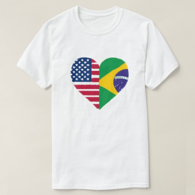 Brasiliansk amerikansk Kärlek T-Shirt (Design framsida)
