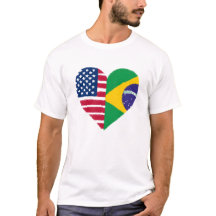 Brasiliansk amerikansk Kärlek T-Shirt