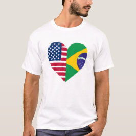 Brasiliansk amerikansk Kärlek T-Shirt