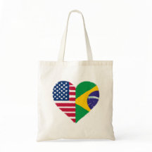 Brasiliansk amerikansk Kärlek Tote Bag