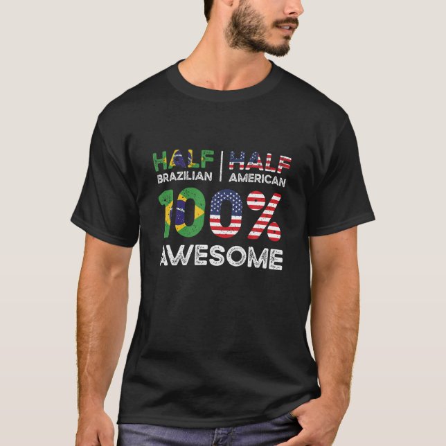 Brasiliansk amerikansk patriot USA Grown Brazilian T Shirt (Framsida)