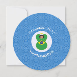 Brasiliansk Angel Hanukkah Flagga Personlig Inbjudningar