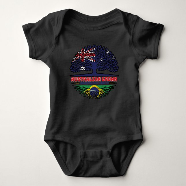 Brasiliansk australisk Australien, Träd Roots T Shirt (Framsida)