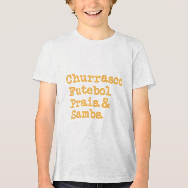 Brasiliansk Bbq Barbecue Brasilien Brasil Churrasc T Shirt (Framsida)