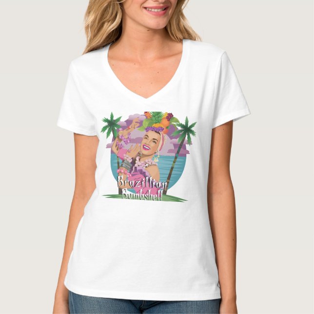 Brasiliansk Bombshell T Shirt (Framsida)