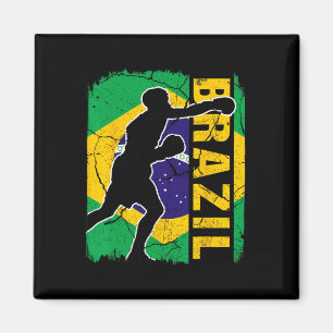 Brasiliansk Boxing Team Brazilian Flagga Boxing Gl Magnet