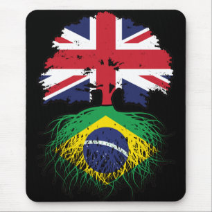Brasiliansk brittisk brittisk Träd-Flagga Musmatta