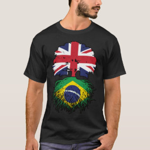Brasiliansk brittisk brittisk Träd-Flagga T Shirt