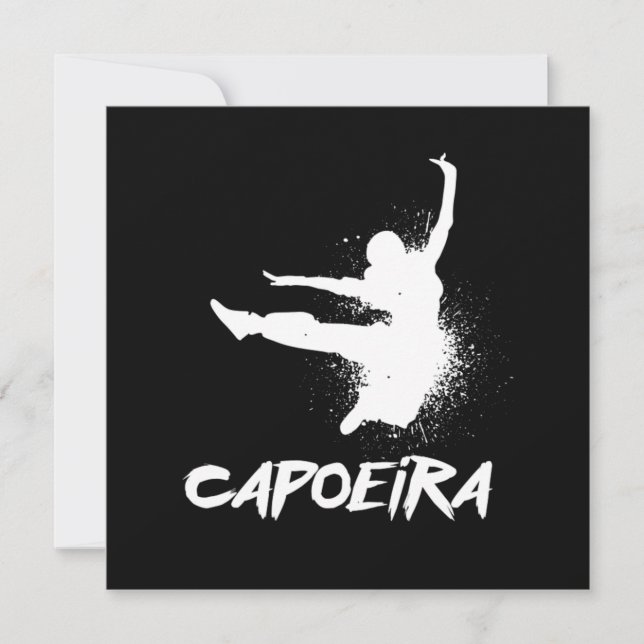 Brasiliansk Capoeira Dance Fight Acrobatic Gift Inbjudningar (Framsida)