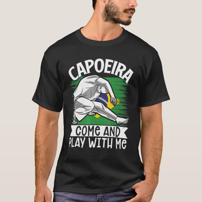 Brasiliansk Capoeira Dance Martial Capoeiracome oc T Shirt (Framsida)