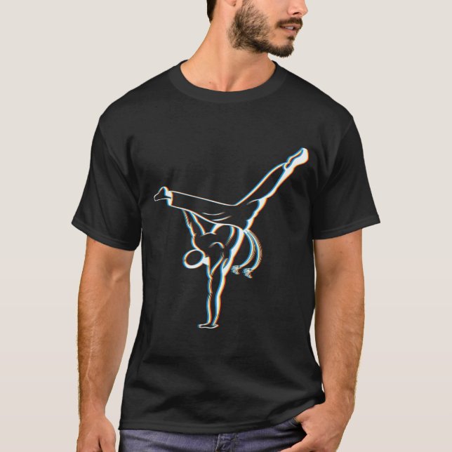 Brasiliansk Capoeira gåva Capoeirista Retro 3D T Shirt (Framsida)