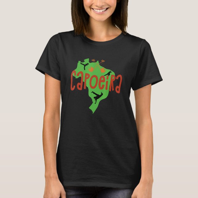 Brasiliansk Dance Karate Sports Fighter Capoe T Shirt (Framsida)
