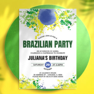 Brasiliansk fest inbjudningar