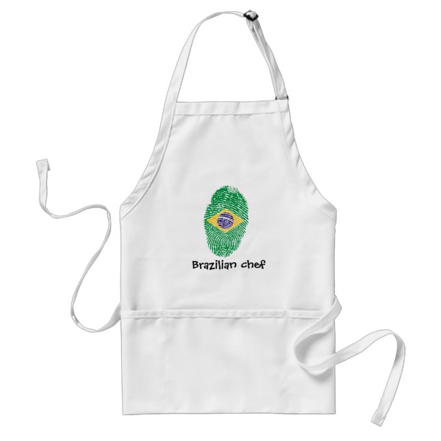 Brasiliansk fingeravtrycksfingeravtryck, flagga förkläde (Framsidan)