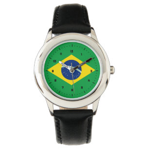 Brasiliansk flagga armbandsur