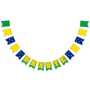 Brasiliansk Flagga Banner
