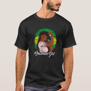 Brasiliansk Flagga Brasiliansk flicka 1 T Shirt