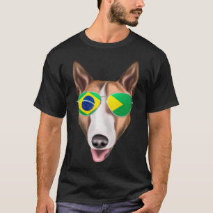 Brasiliansk Flagga Bull Terrier Hund Brasilien Poc T Shirt