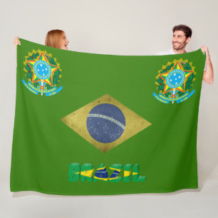 Brasiliansk flagga fleecefilt