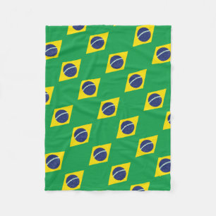 Brasiliansk flagga fleecefilt