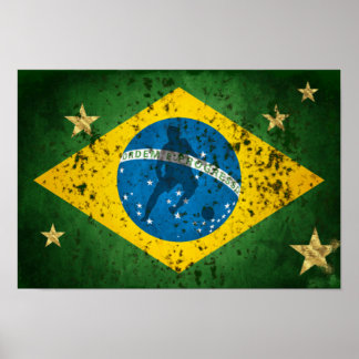Brasiliansk flagga för brasilianska idrottare poster