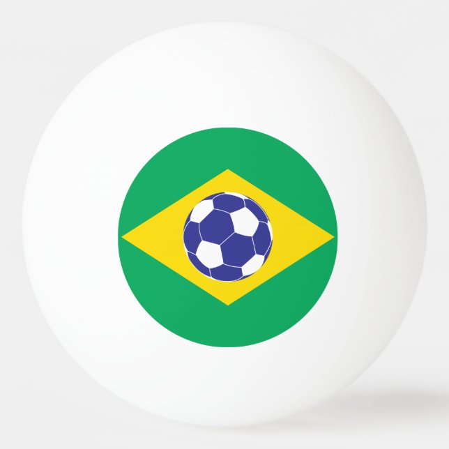 Brasiliansk Flagga för fotboll Pingisboll (Framsidan)