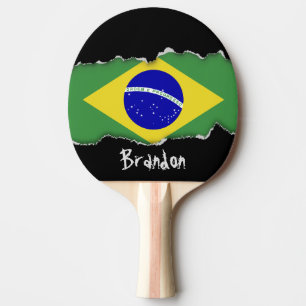 Brasiliansk flagga för klassiker pingisracket