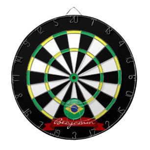 Brasiliansk flagga för skina runda darttavla