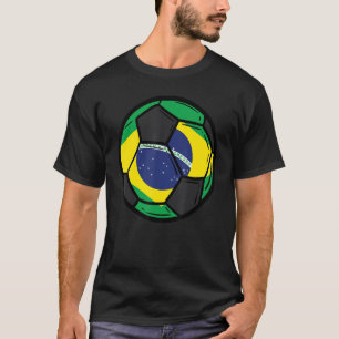 Brasiliansk Flagga Fotboll, brasilianska Manar Wom T Shirt