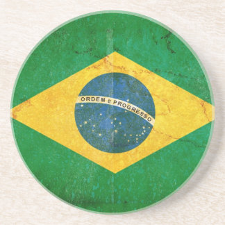 Brasiliansk Flagga i Grunge Underlägg