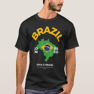 Brasiliansk Flagga Idea För manar och brasiliansk T Shirt
