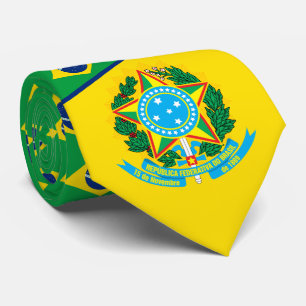 Brasiliansk Flagga & Jacka av Arm, Brasilien Slips