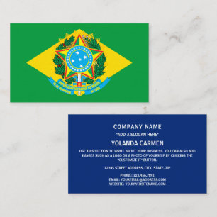 Brasiliansk Flagga & Jacka av Arm, Brasiliens Flag Visitkort