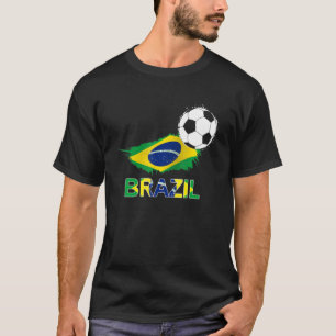 Brasiliansk Flagga Jersey Supporter Brasiliansk fo T Shirt