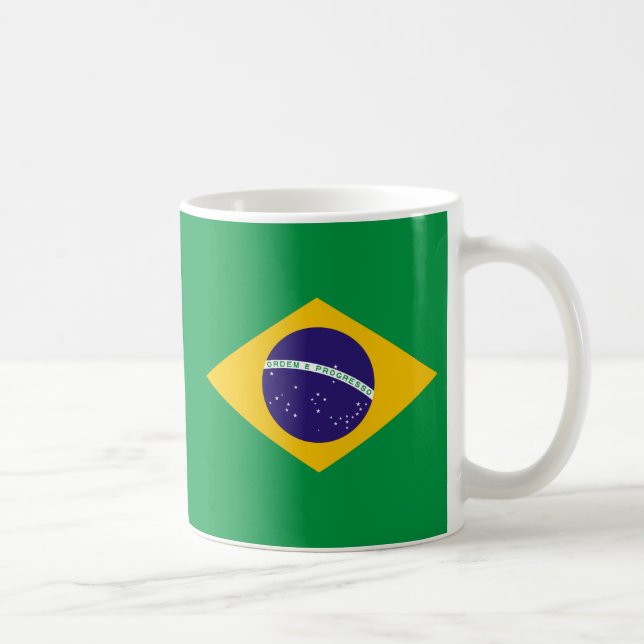 Brasiliansk flagga kaffemugg (Höger)