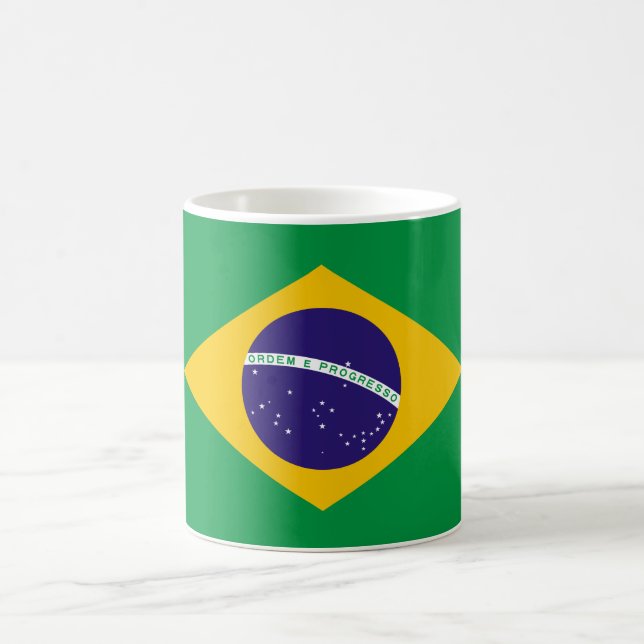 Brasiliansk flagga kaffemugg (Center)