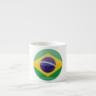 Brasiliansk Flagga-knapp Espressomugg
