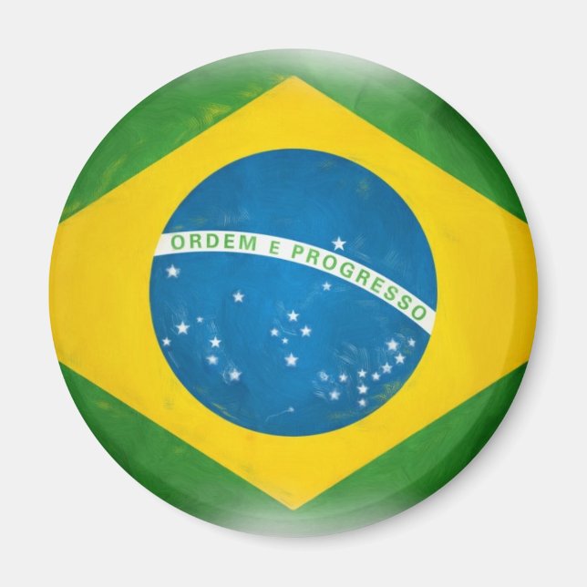 Brasiliansk_Flagga Magnet (Framsidan)