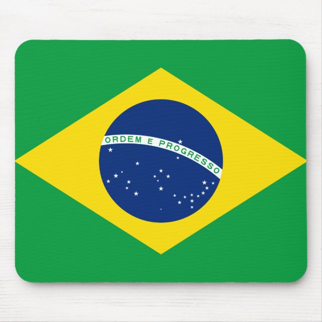 Brasiliansk Flagga Mousepad Musmatta (Framsidan)