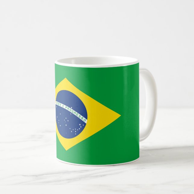 Brasiliansk Flagga Mugg (Framsida höger)