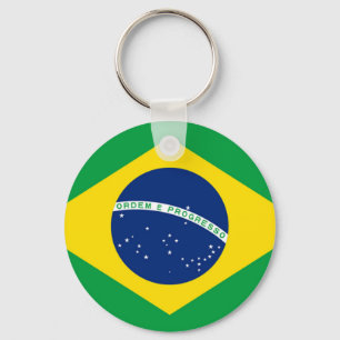 Brasiliansk Flagga-nyckelkedja Nyckelring