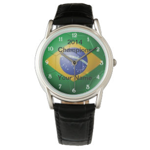 Brasiliansk Flagga Oceaner Armbandsur