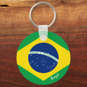 Brasiliansk Flagga och brasiliansk helgdag, patrio Nyckelring