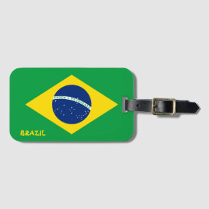 Brasiliansk Flagga Patriotic Bagagebricka